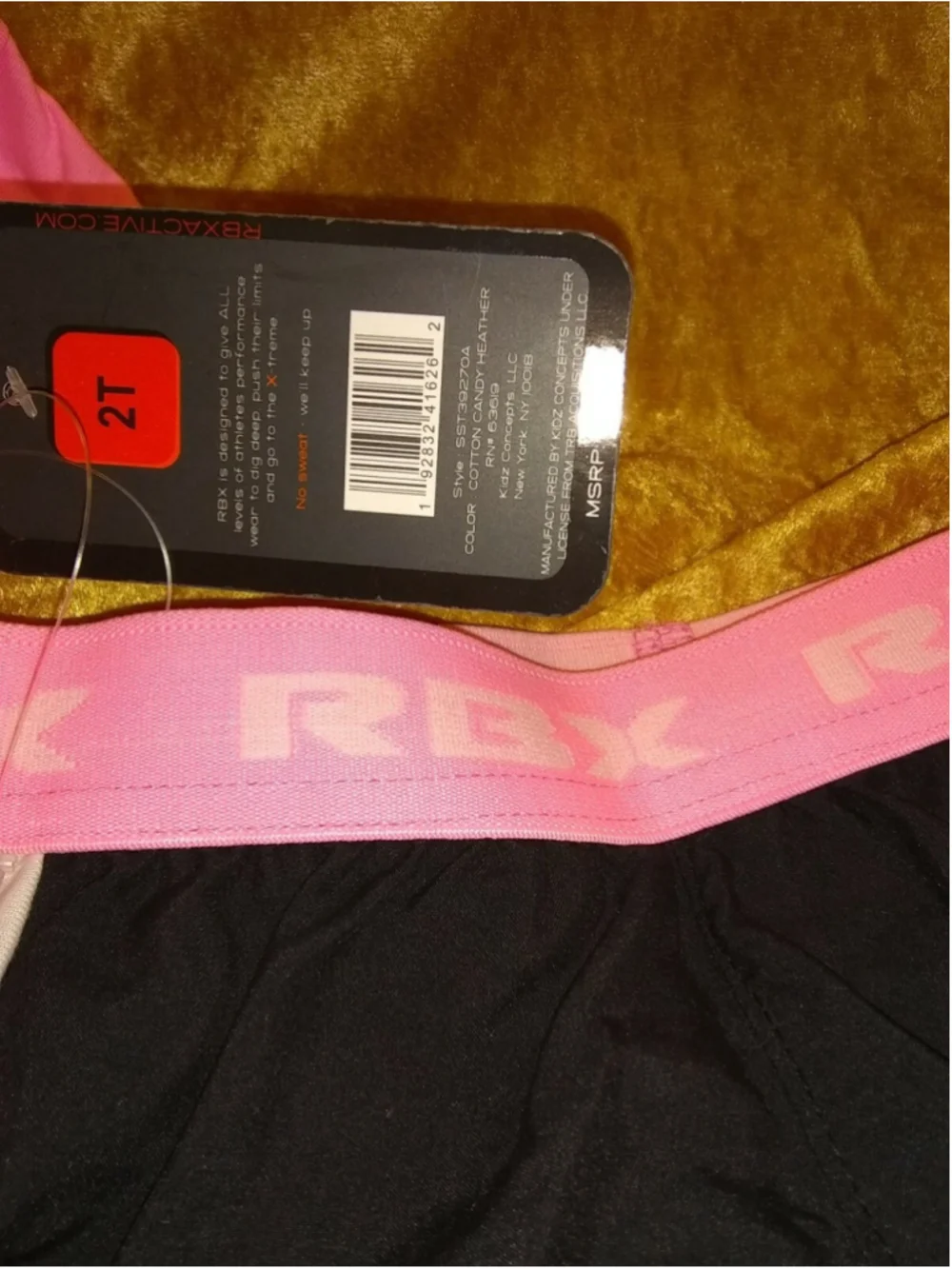 RBX Girls' Toddler Active Top and Short Set, fearless leader, brand New Size 2T
